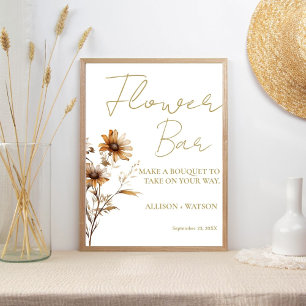 Wildflower  Flower bar sign bridal shower flower 