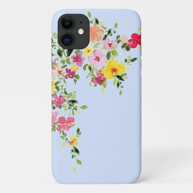 Wildflower flower floral watercolor Case-Mate iPhone case (Back)