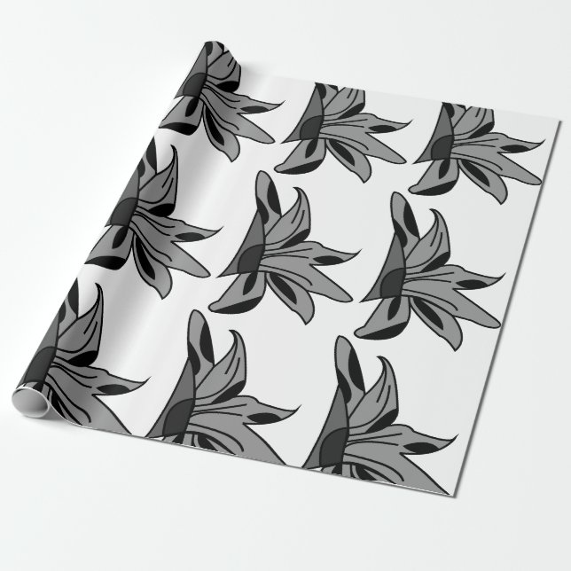 Wildflower Flower Floral  Wrapping Paper (Unrolled)