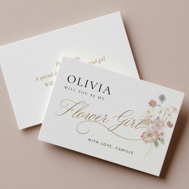 Wildflower Flower Girl Proposal Card (Wildflower Flower Girl Proposal Card)