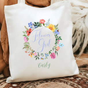 Wildflower Flower Girl Wedding  Tote Bag