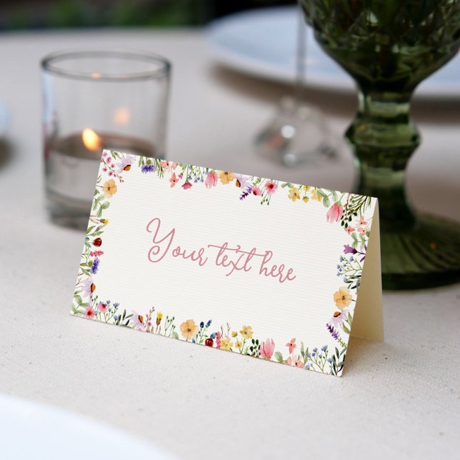 Wildflower Food Tent Place Card (Creator Uploaded)