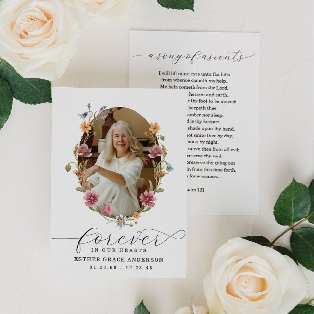 Wildflower Forever In Our Hearts Prayer Cards (Creator Uploaded)