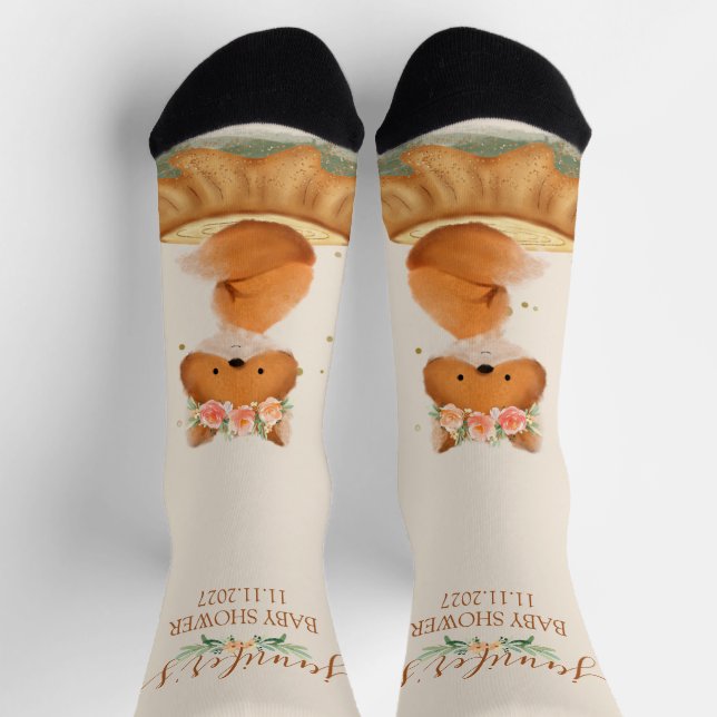 Wildflower Fox Arrival Socks (Top)