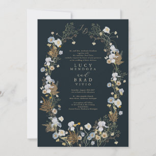 Wildflower Frame Wedding Invitation