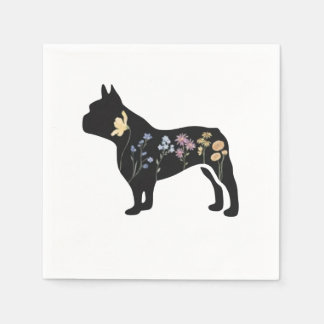 Wildflower French Bulldog Napkin