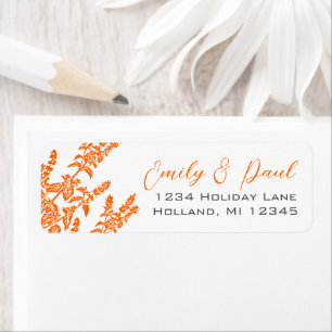 Wildflower Fuchsia & Coral Return Address Label