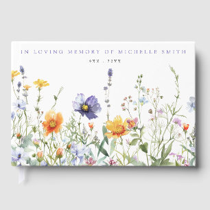 Wildflower Funeral Guest Book