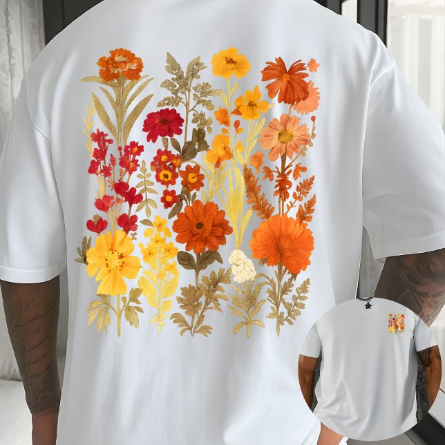 Wildflower Garden Aesthetic Vintage Botanical Art T-Shirt (Creator Uploaded)