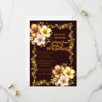 Wildflower Garden Birthday Invitation, Editable Fl Save The Date