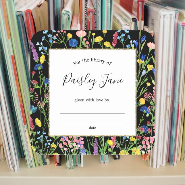 Wildflower Garden bookplate sticker (Creator Uploaded)