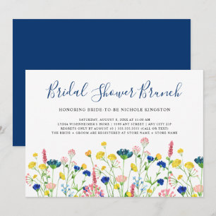 Wildflower Garden Bridal Shower Brunch Invitation