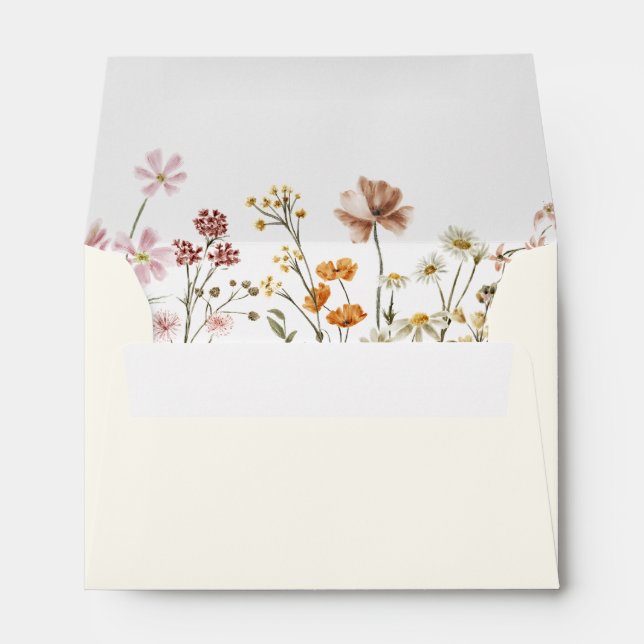 Wildflower Garden Bridal Shower In Bloom Envelope (Back (Bottom))