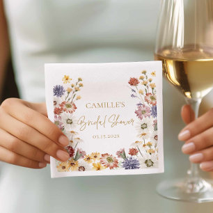 Wildflower Garden Bridal Shower Paper Napkins