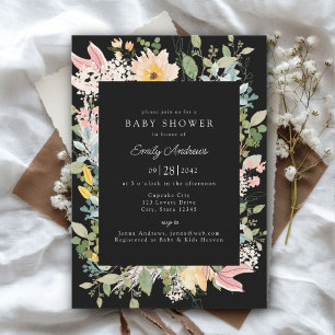 Wildflower Garden Charm Baby Shower Invitation