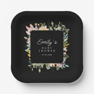 Wildflower Garden Charm   Baby Shower  Paper Plate