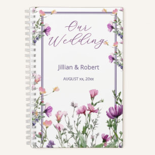 Wildflower Garden Elegant Wedding Notebook