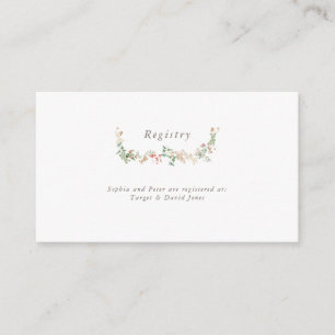 Wildflower Garden Floral Registry Enclosure Card