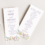 Wildflower Garden Floral Wild Flowers Wedding Programme<br><div class="desc">This is a Wildflower Garden Floral Wild Flowers Wedding Program!</div>