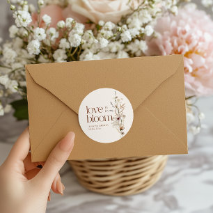 Wildflower Garden Love is In Bloom Classic Round Sticker