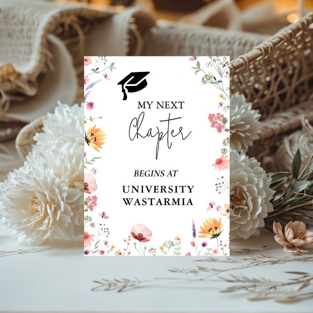 Wildflower Garden  My Next Chapter Graduation  Pedestal Sign (Creator Uploaded)