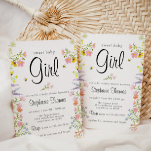 Wildflower Garden Party Baby Shower Invitation