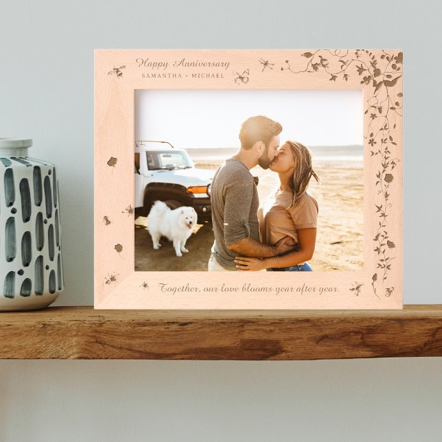 Wildflower Garden | Personalised Anniversary Etched Frames (Creator Uploaded)