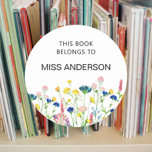 Wildflower Garden property of bookplate sticker