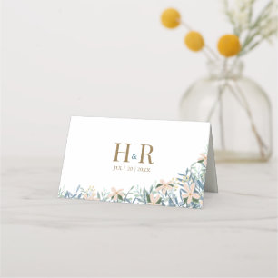 Wildflower Garden Table Seating Wedding Place Card