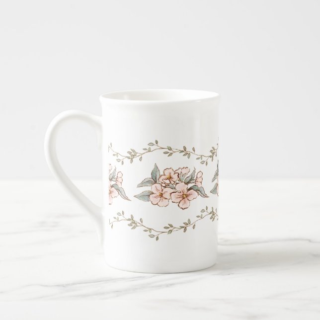 Wildflower Garden Tea Party Bone China Mug (Left)