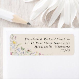 Wildflower Garden Warm Earthy Tone Wedding Address