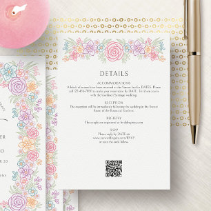 Wildflower Garden Wedding Details Enclosure Card