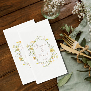 Wildflower Garden Wedding Guest Towels Napkin