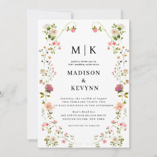 Wildflower Garden Wedding Invitation