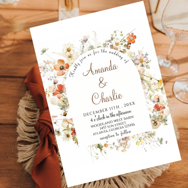 Wildflower  Garden Wedding Invitation (Creator Uploaded)