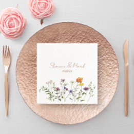 Wildflower Garden Wedding Napkins