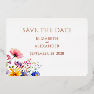 Wildflower Garden Wedding Save the Date