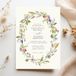 Wildflower Garden Wreath Greenery Wedding Invitation<br><div class="desc">Wildflower Garden Wreath Greenery Wedding Invitation. Perfect for a backyard or garden wedding. Elegant spring,  summer or early fall wedding.</div>