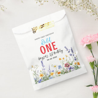 Wildflower Girl 1st Birthday Party Favour Bags
