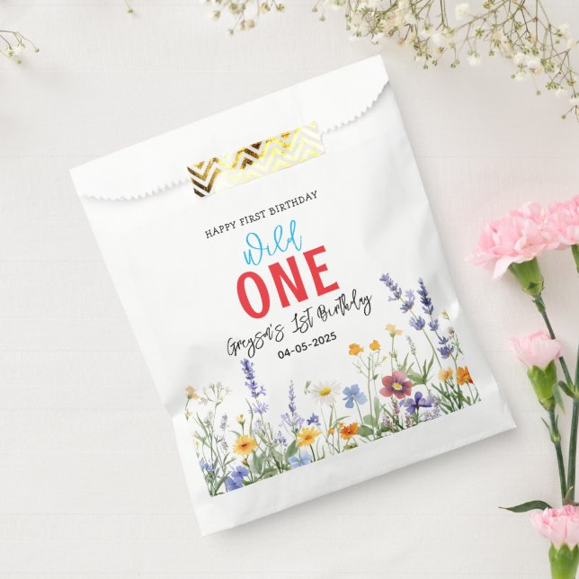Wildflower Girl 1st Birthday Party Favour Bags (Sealed)
