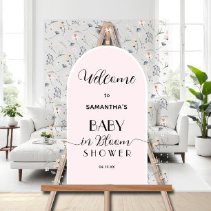 Wildflower Girl Baby Shower Welcome Acrylic Sign