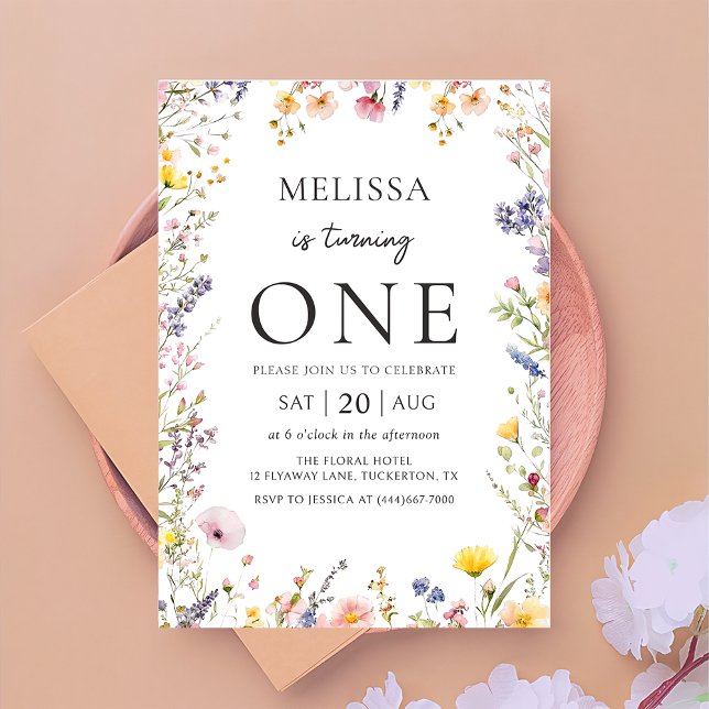 Wildflower Girl Birthday Invitation (Creator Uploaded)