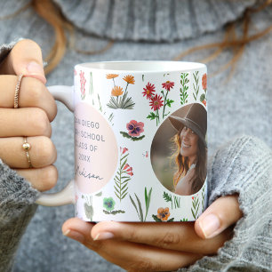 Wildflower Girl Graduation Photo Coffee Mug