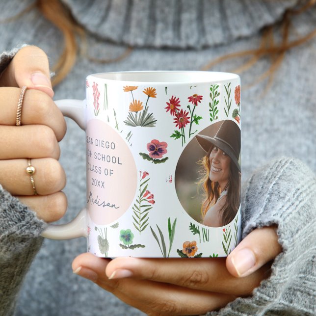 Wildflower Girl Graduation Photo Coffee Mug (Wildflower Girl Graduation Photo Coffee Mug)