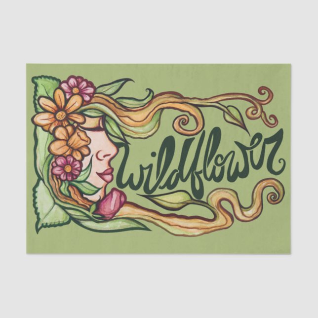 Wildflower Goddess                                 Tissue Paper (Front)