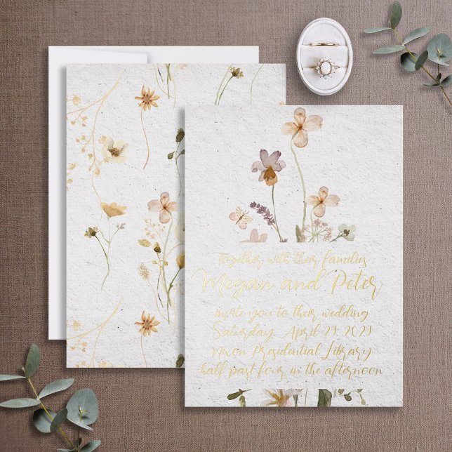 Wildflower Gold Foil Calligraphy Fine Art Style (Creator Uploaded)