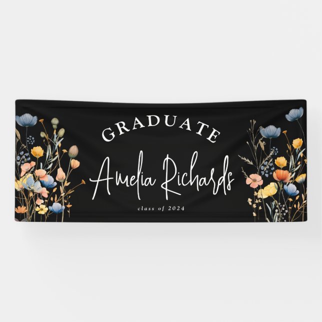 Wildflower Graduate Banner (Horizontal)