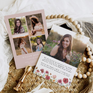 Wildflower Graduation Announcement Girl 5 Photos