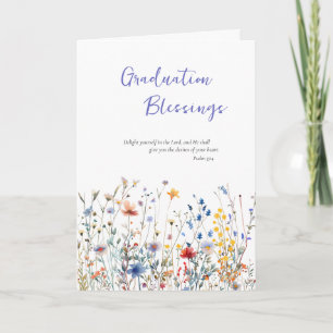 Wildflower Graduation Blessings Orthodox Christian Card