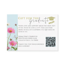 Wildflower Graduation Gift Enclose Card